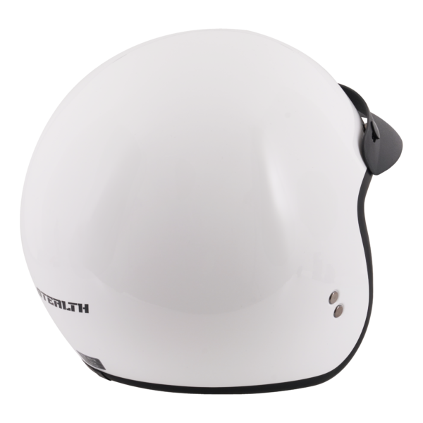 Stealth Open Face Helmet With Peak - Gloss White - Large - Image 6
