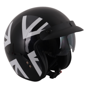 Stealth HS391 Peaked Open Face Helmet Mono Jack – Large