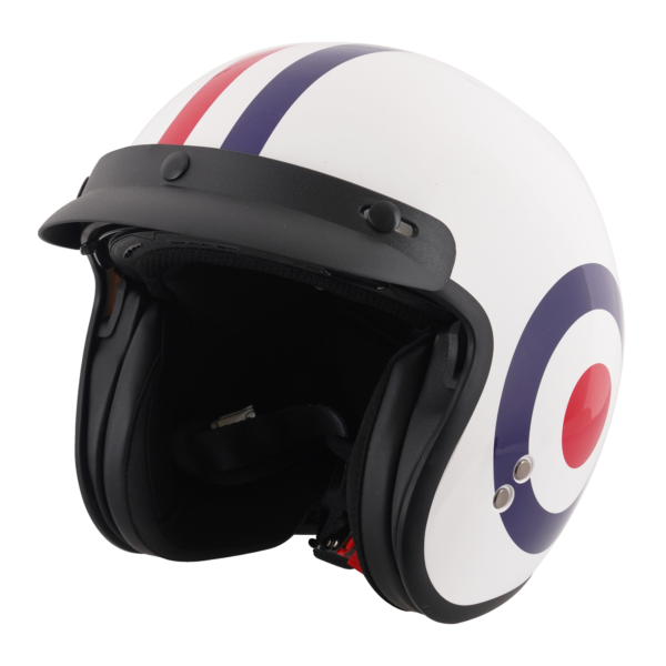 Stealth Open Face Helmet With Peak - Roundel - Large - Image 3