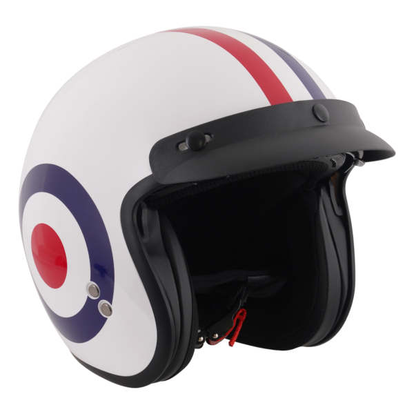 Stealth Open Face Helmet With Peak - Roundel - Large - Image 10