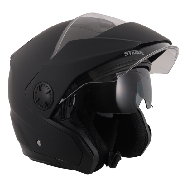 Stealth Metro Open Face Helmet - Matt Black - Large - Image 10