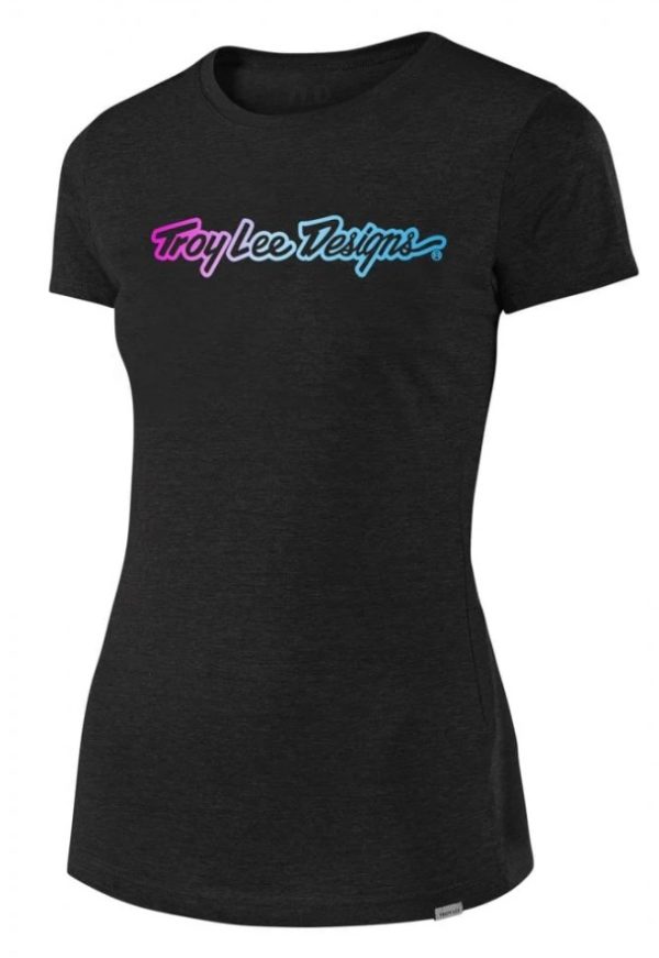 Troy Lee Designs Womens Signature T-Shirt - Black - Medium - Image 2