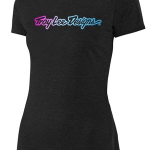 Troy Lee Designs Womens Signature T-Shirt – Black – Medium
