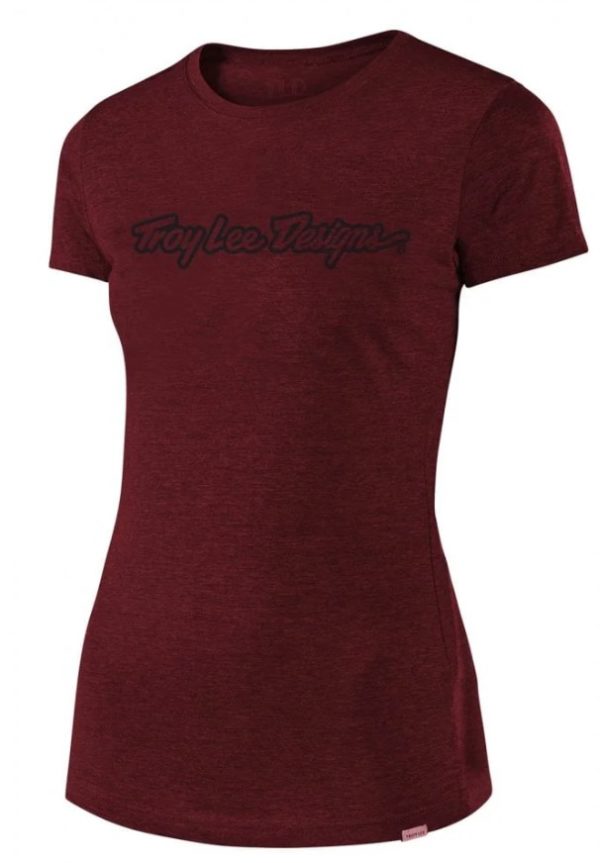 Troy Lee Designs Womens Signature T-Shirt - Maroon - Small