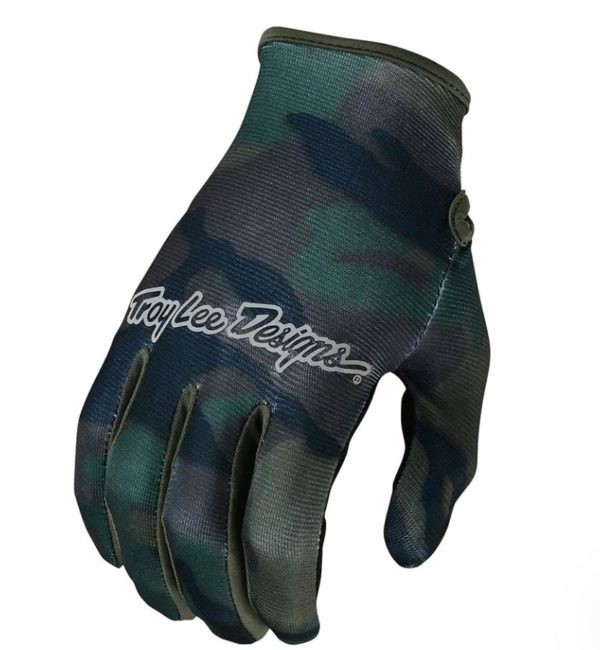 Troy Lee Designs Flowline Gloves Brushed Camo Army Small - Image 3