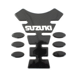 Bike It Carbon Effect Logo Spine Tank Pad – Suzuki