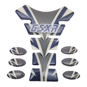 Bike It Tank Pad for Suzuki GSXR Models (Carbon Effect / Blue)