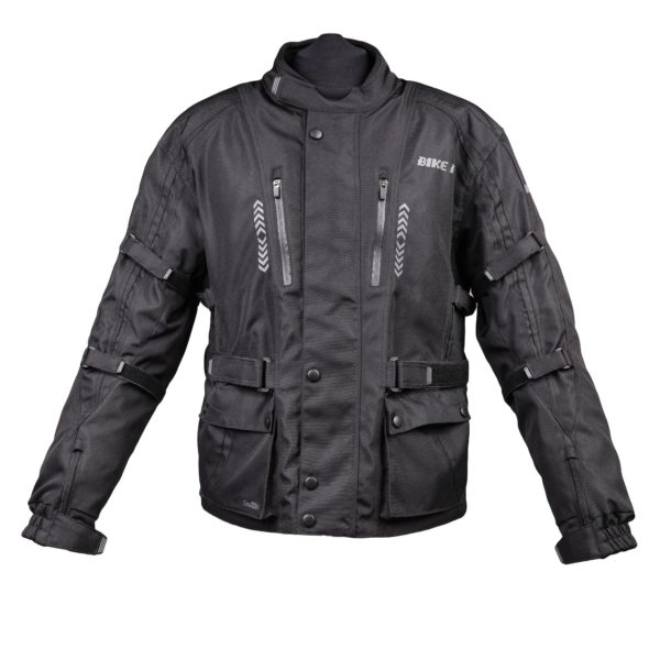 Bike It 'Triple Black' Waterproof Adventure Motorcycle Jacket - Large - Image 13