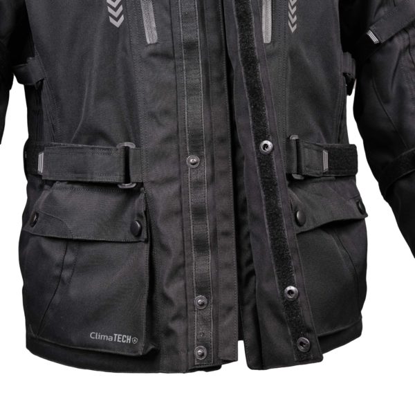 Bike It 'Triple Black' Waterproof Adventure Motorcycle Jacket - Large - Image 10