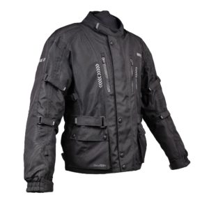 Bike It ‘Triple Black’ Waterproof Adventure Motorcycle Jacket – Large