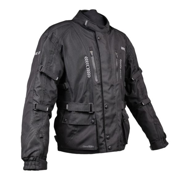 Bike It 'Triple Black' Waterproof Adventure Motorcycle Jacket - Large - Image 2