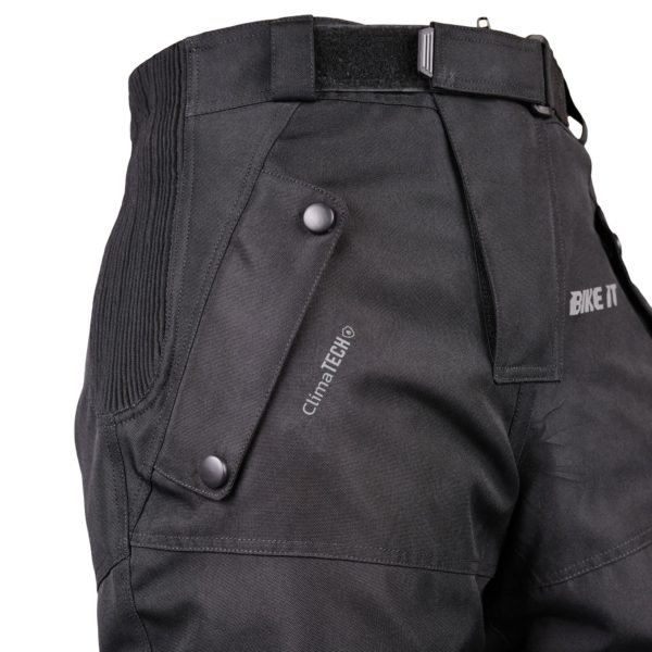 Bike It 'Triple Black' Ultimate Adventure Waterproof Motorcycle Pants/Trousers - LARGE - Image 8