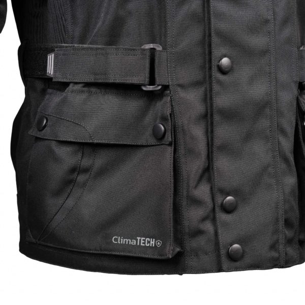 Bike It 'Triple Black' Waterproof Adventure Motorcycle Jacket - Large - Image 6