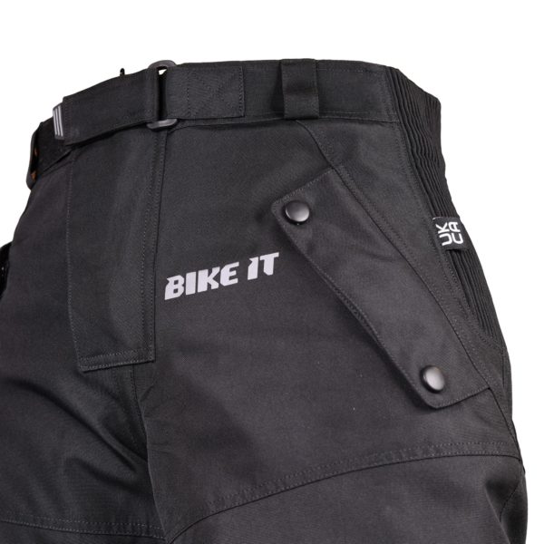 Bike It 'Triple Black' Ultimate Adventure Waterproof Motorcycle Pants/Trousers - LARGE - Image 5