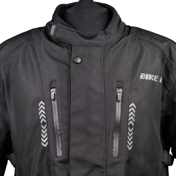 Bike It 'Triple Black' Waterproof Adventure Motorcycle Jacket - Large - Image 5