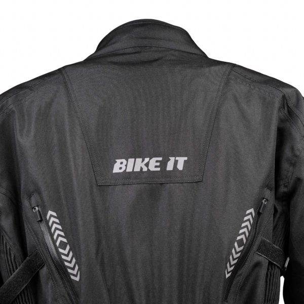 Bike It 'Triple Black' Waterproof Adventure Motorcycle Jacket - Large - Image 7