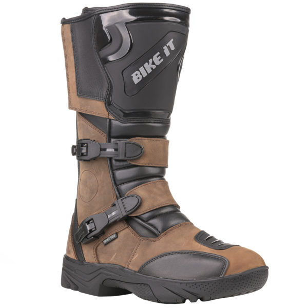 Bike It 'Triple-Black' Motorcycle Adventure Boots (Brown) - UK6 / EUR40 - Image 9