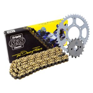 Triple S Chain and Sprocket Kit for Yamaha YZF750 SP ’93-’97 models (16 Tooth Front – 39 Tooth Rear – 530-104 Chain)