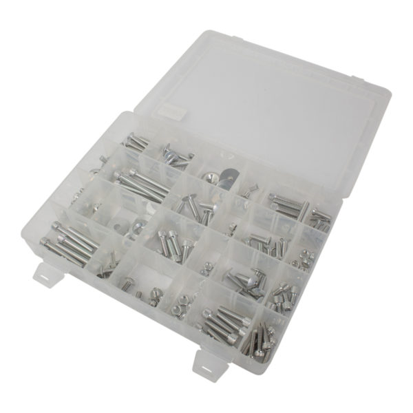 Bike It Universal 150pcs Bolt Kit - Chrome