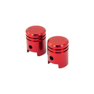 Bike It Small Piston Valve Caps – Red