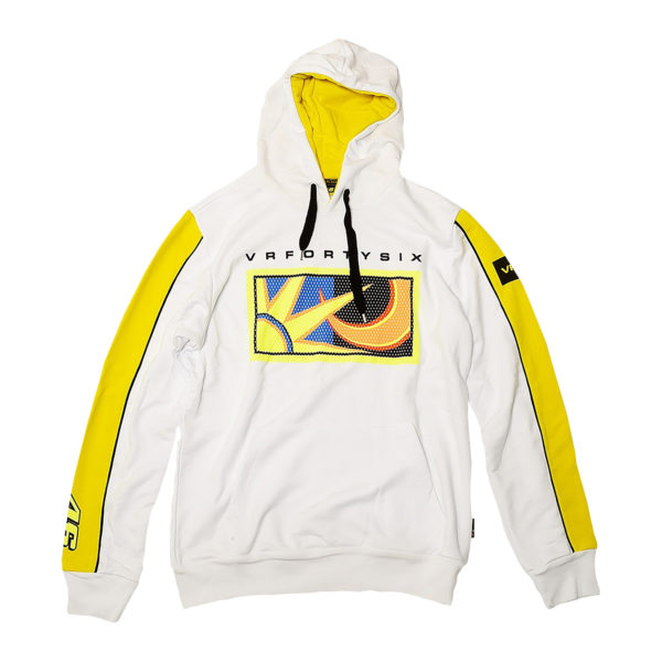 Rossi 46 White Large Ladies Zip Fleece Hoodie - Image 2