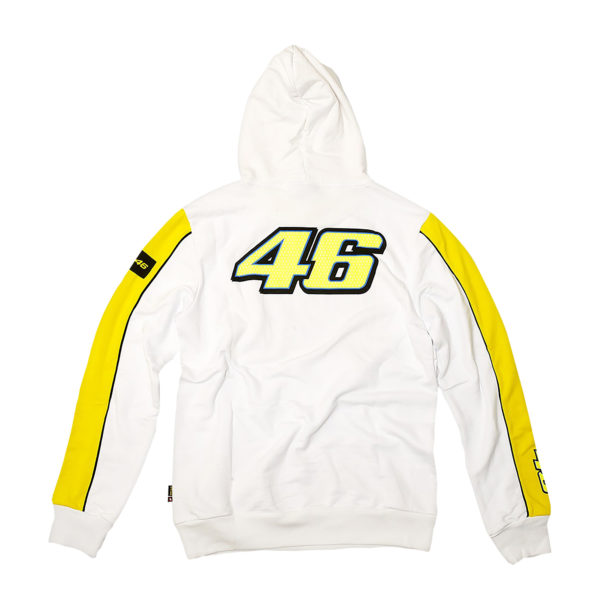Rossi 46 White Large Ladies Zip Fleece Hoodie - Image 3