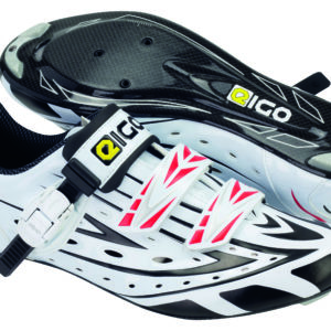 Eigo Sigma Carbon Sole Road Shoe With Ratchet And Velcro Closure – White 37 (UK 4.5)