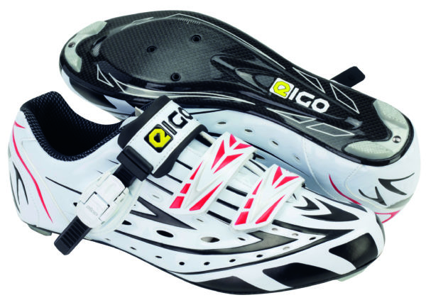 Eigo Sigma Carbon Sole Road Shoe With Ratchet And Velcro Closure - White 37 (UK 4.5)