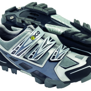 Eigo Epsilon MTB Shoe Nylon Sole Triple Velcro Strap – Silver/Grey 37 (UK 4.5)