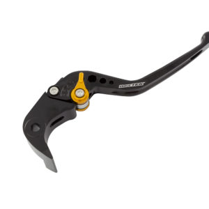BikeTek Adjustable CNC Brake Lever Short  – Black / Gold Adjuster – #B66S