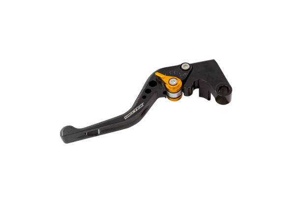 BikeTek Adjustable CNC Clutch Lever Short  - Black / Gold Adjuster - #C77S