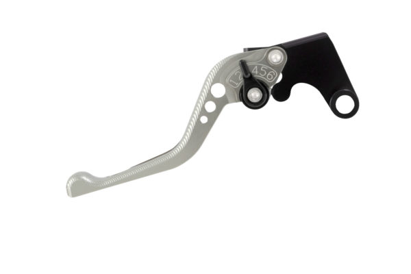 BikeTek Adjustable CNC Clutch Lever Short  - Titanium / Black Adjuster - #C11S