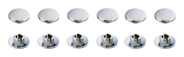 Bike It Allen Bolt Caps - Chrome Effect - M6 Pack Of 12