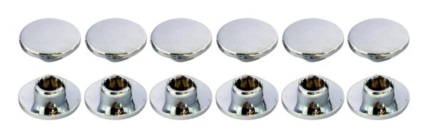 Bike It Allen Bolt Caps - Chrome Effect - M10 Pack Of 12