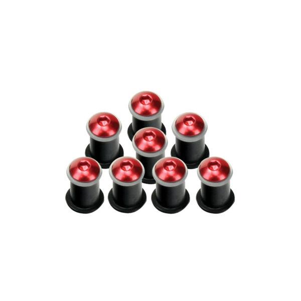 Bike It Fairing Bolts Red Screws Nuts And Rubbers