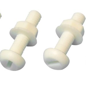 Bike It Number Plate Bolts And Nuts White 50Pcs
