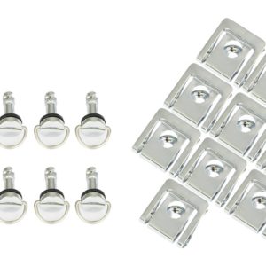 Bike It Silver Quick Release Fairing Fasteners Slip-On  19mm Pack Of 10