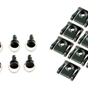 Bike It Black Quick Release Fairing Fasteners Slip-On 14mm Pack Of 10