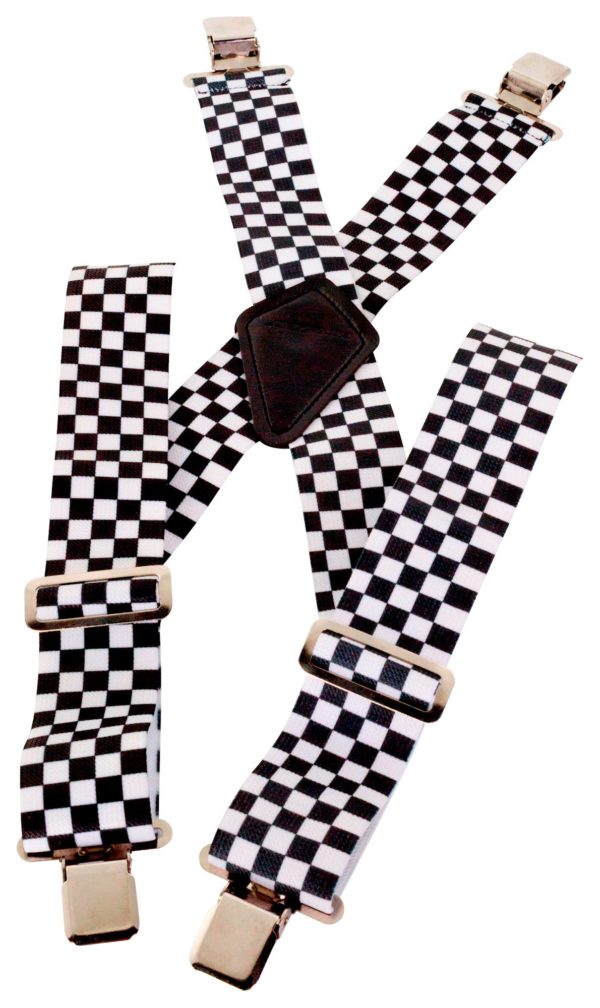 Bike It Checkered Motorcyclist Braces