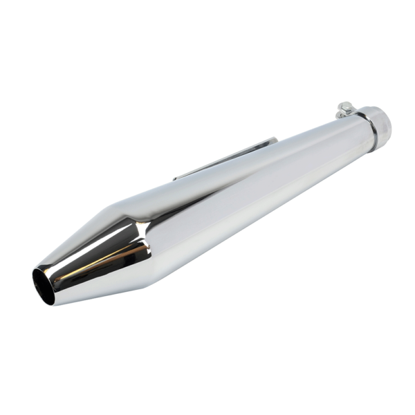 Universal Silencer 19In Cone- Fixed Baffle- 38<>45mm Id- Bracket (R-555_