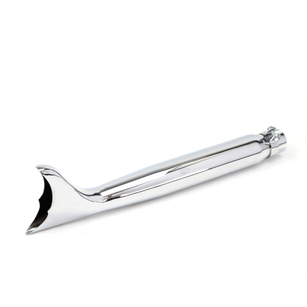 Universal Silencer 22In Fishtail- Fixed Baffle- 38>45mm Id (R-553)