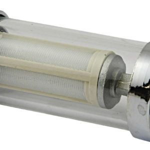Glass/Chrome 8mm Fuel Filter