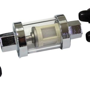 Glass Fuel Filter With 1/4in 5/16in and 3/8in Adaptors