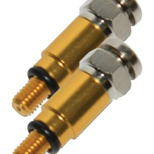 GP Pro Silver Body Gold Tip Fork Air Bleeder For WP Forks – M4 x 0.7