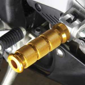 BikeTek Alloy Round Sports Footpegs Ducati Rider Gold