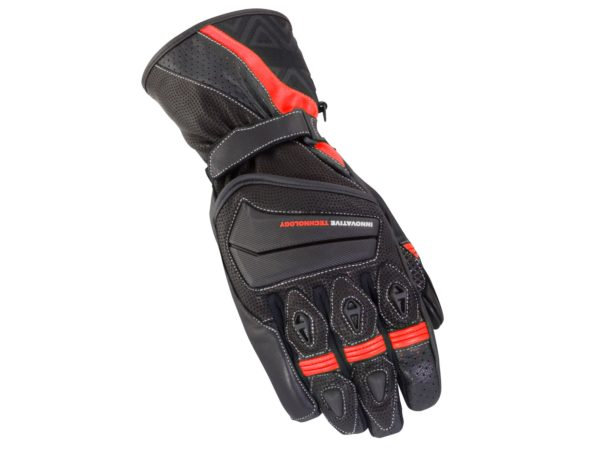 Bike It Spyder Black/Red Summer Road Gloves - S