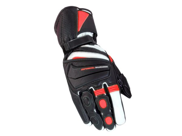 Bike It Crossfire Black/Red Summer Road Gloves - M
