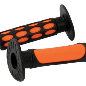Bike It 2-Tone MX Grips Orange / Black