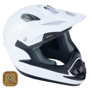 GSB XP-14B Adult MX Off Road Helmet Plain White Gloss – Medium
