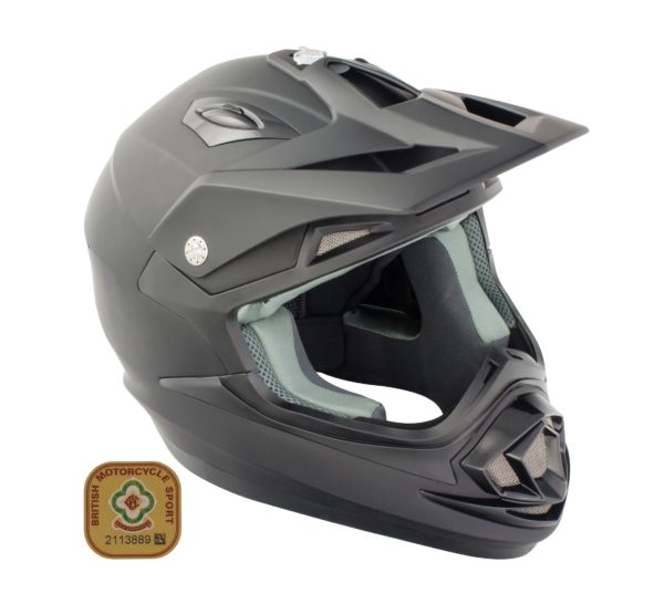 GSB XP-14B Adult MX Off Road Helmet Plain Black Matt - Large